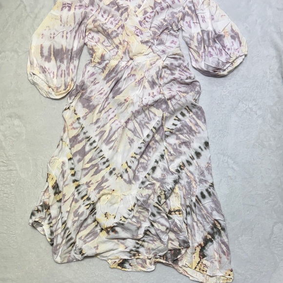 Young Fabulous & Broke Cream and Purple Tie-Dye Blouse - Picture 4 of 6